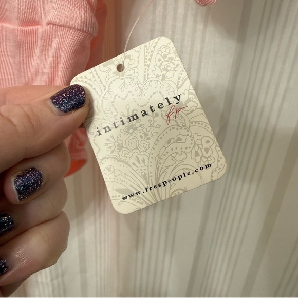 NWT💎 FREE PEOPLE Intimately Homebody Boatneck Bodysuit in Pink Salt - Picture 4 of 10